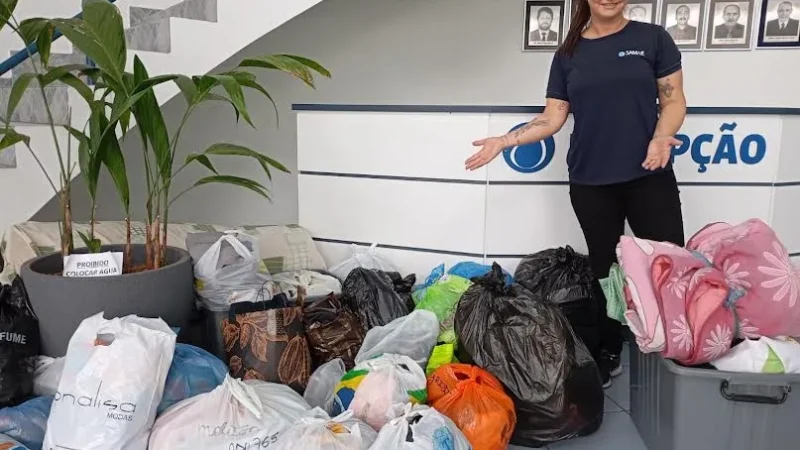 Samae e município de Araranguá arrecadam donativos para auxiliar vítimas das enchentes do RS