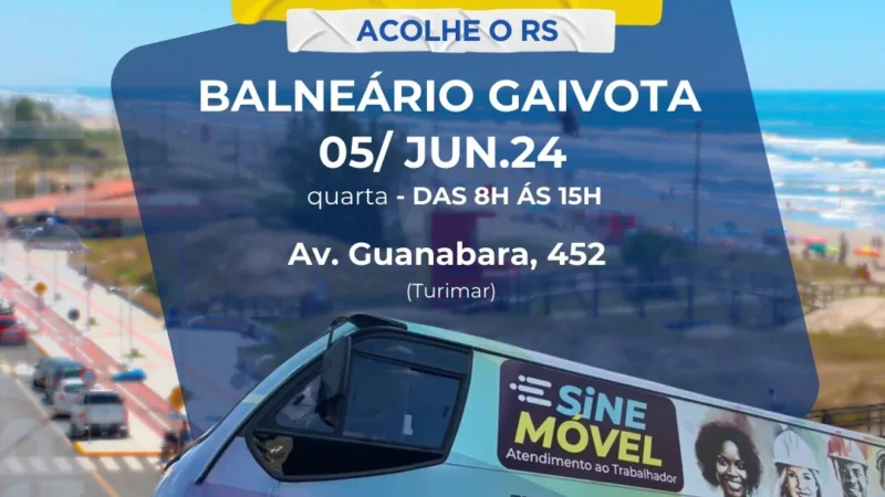Sine Móvel acolhe RS e abre centenas de vagas para gaúchos atingidos pelas enchentes