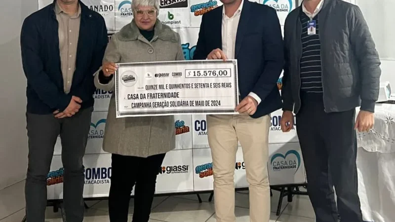 Casa da Fraternidade lança mais uma Campanha Geração Solidaria.