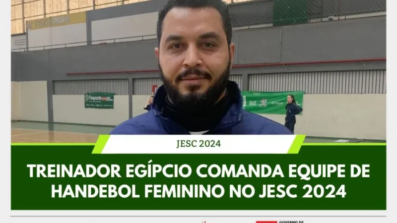 Treinador egípcio comanda equipe de handebol feminino nos Jogos Escolares de Santa Catarina