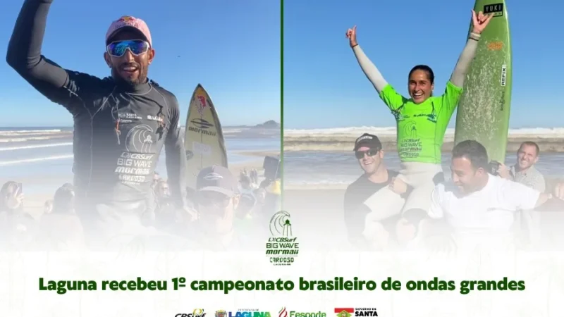 Conhecidos os campeões do primeiro campeonato brasileiro de ondas grandes em Laguna