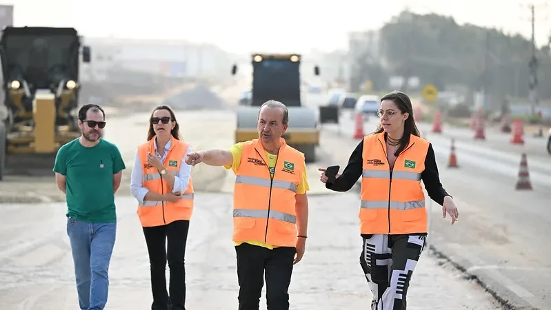 Governador Jorginho Mello vistoria obras de duplicação da Rodovia SC-445 entre Içara e Criciúma