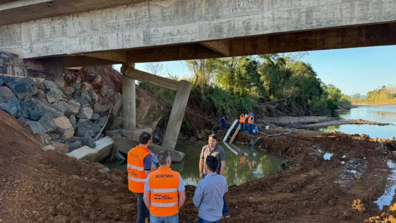 Secretário da Infraestrutura vistoria Ponte do Rio Canoas em Praia Grande
