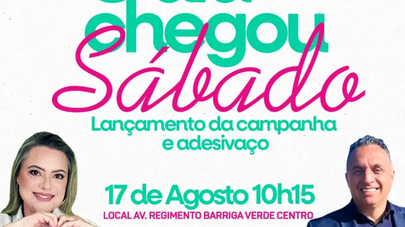 Dra. Larissa e Cristiano lançam campanha no sábado, 17