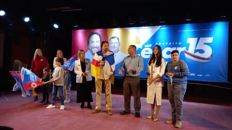 Os bastidores do lançamento da campanha de César e Tano