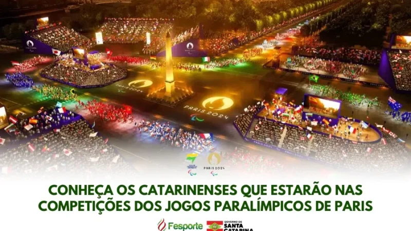 Contemplados do Bolsa Atleta integram delegação catarinense nos Jogos Paralímpicos de Paris