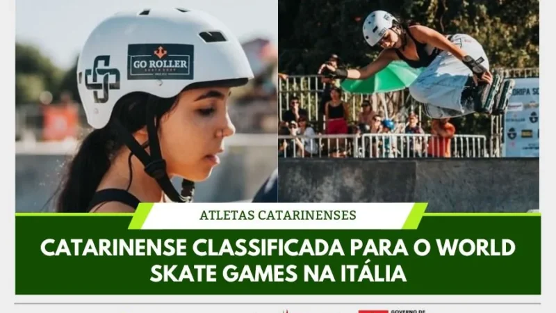 Atleta catarinense se destaca na modalidade Patins Street e representa o Brasil em competição internacional