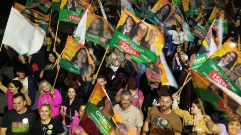 Passeata no Raizeira mobiliza apoiadores de Gislaine e Jeriel