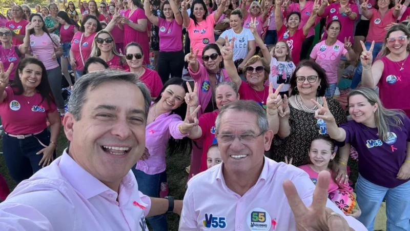 Em Encontro com Mulheres, Vaguinho e Salésio promovem ato alusivo ao Outubro Rosa
