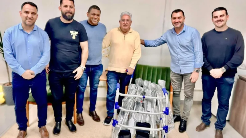 Saúde de Gaivota recebe doação de equipamentos para auxiliar na mobilidade de pacientes!