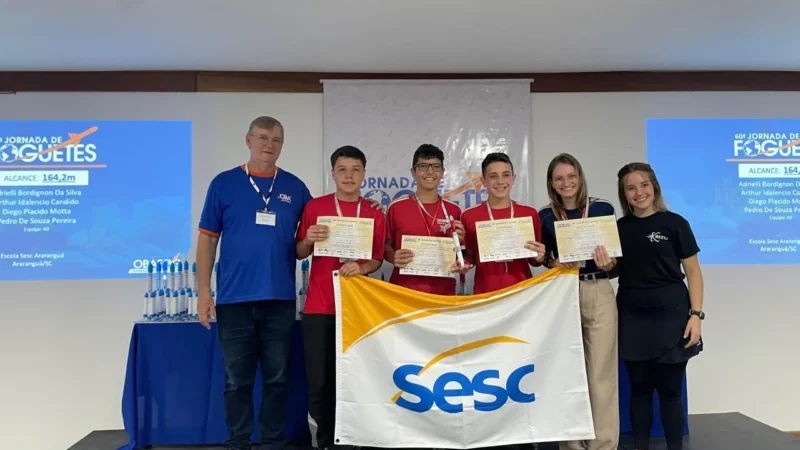 Estudantes da Escola Sesc Araranguá Conquistam Medalha de Prata na MOBFOG em sua Primeira Participação