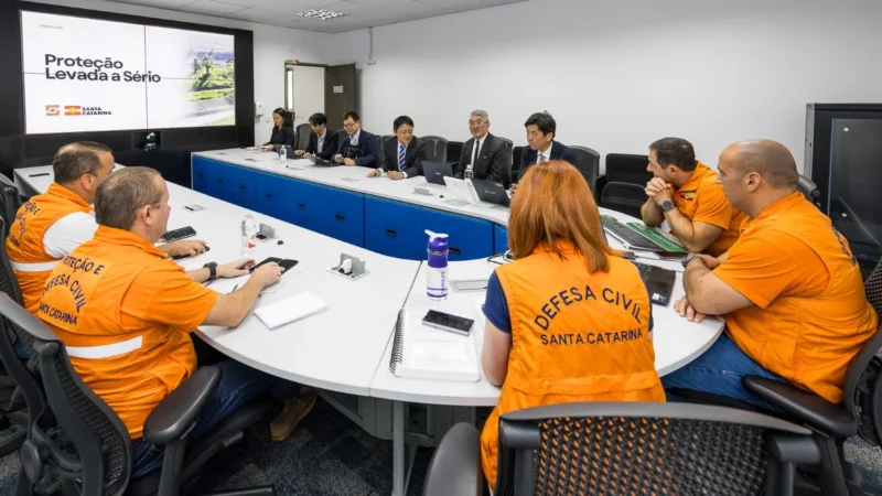 Santa Catarina recebe especialistas da JICA para fortalecer trabalho em busca de soluções inovadoras em gestão de desastres