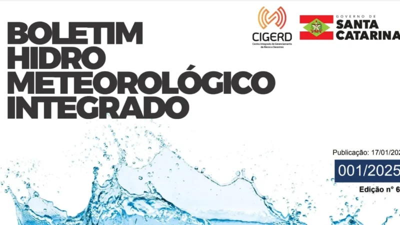 Secretaria do Meio Ambiente e Economia Verde de SC divulga o 1º Boletim Hidrometeorológico de 2025