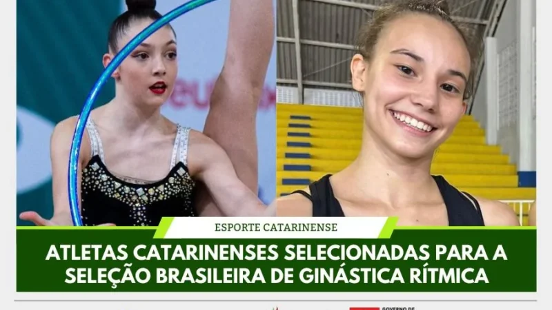 Atletas de Santa Catarina são selecionadas para a seleção brasileira de ginástica rítmica