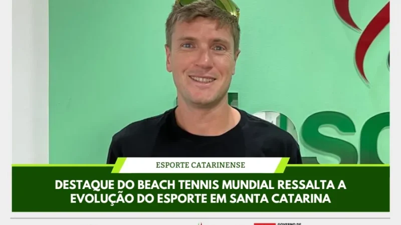 André Baran representa Santa Catarina no topo do ranking mundial de beach tennis