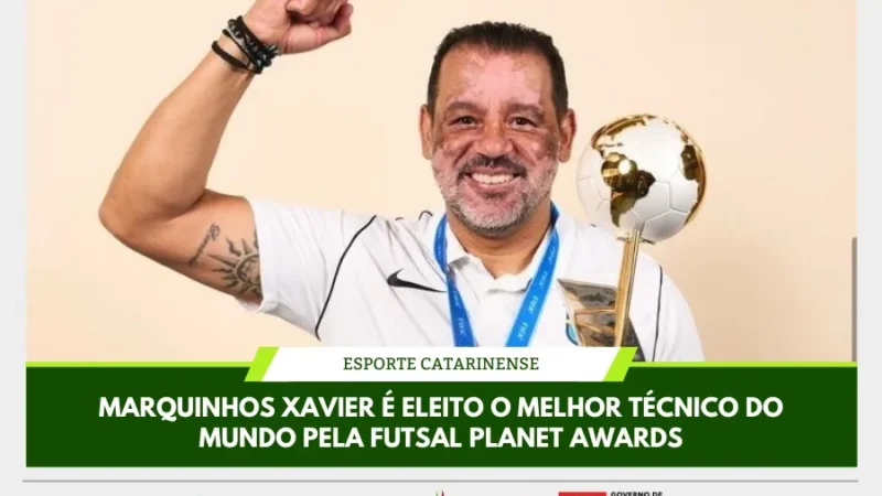 Catarinense é eleito o melhor técnico do mundo pela Futsal Planet Awards