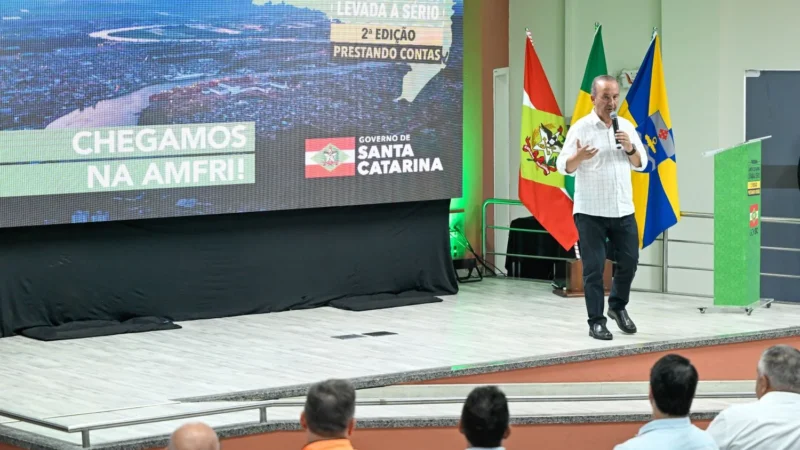 SC Levada a Sério: Jorginho Mello anuncia investimentos em segurança, saúde e educação para a região de Itajaí