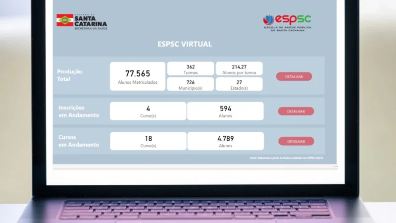 Escola de Saúde Pública de SC lança painel para ampliar transparência e inovação no ensino