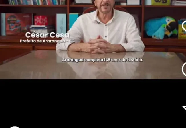 Prefeito exalta Araranguá em seu aniversário de 145 anos de emancipação