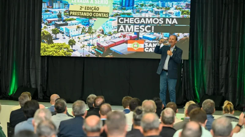 Governador anuncia R$ 24,5 milhões para ponte de Araranguá e muitos milhões de convênios para Amesc
