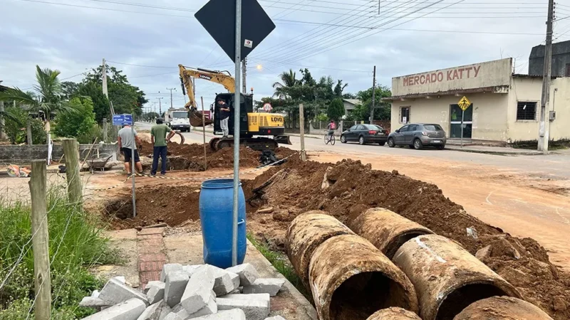 Avenida do bairro Parque Rosita passa por obra de recuperação em Santa Rosa do Sul