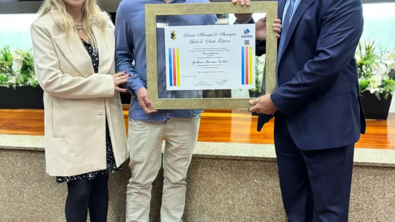 Guilherme Raulino Brasil recebe título de Cidadão Honorário de Araranguá