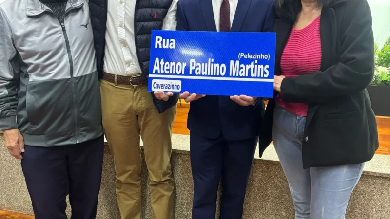 Rua no Bairro Caverazinho homenageia Atenor Paulino Martins