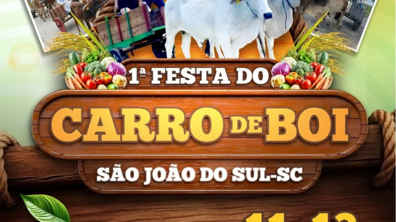 São João do Sul anuncia 1ª Festa do Carro de Boi em julho de 2025