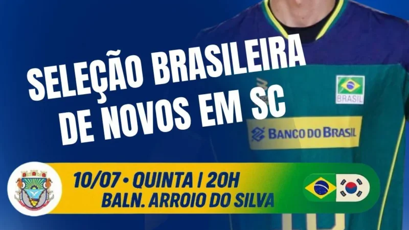 Balneário Arroio do Silva recebe Seleção Brasileira de Vôlei com ingresso solidário