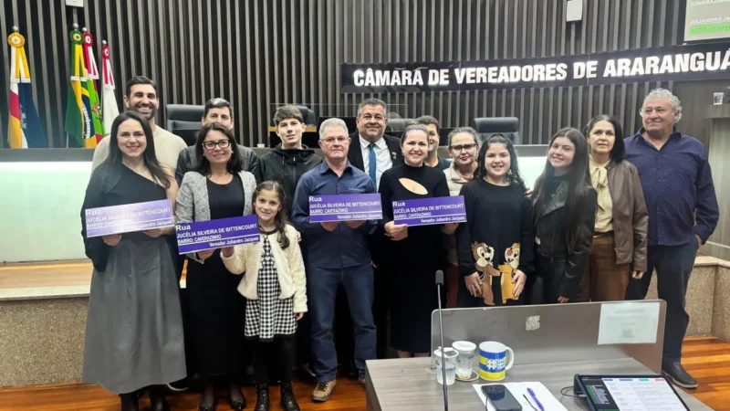 Rua no Bairro Caverazinho recebe nome em homenagem a Jucélia Silveira de Bittencourt