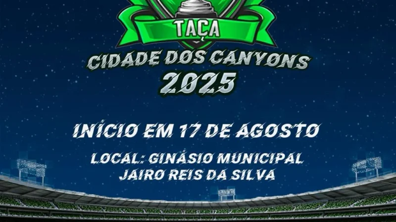 Abertura da 13ª Taça Cidade dos Canyons será em 17 de agosto