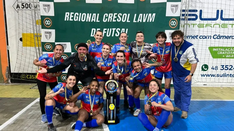 Araranguá conquista título no futsal feminino da LAVM