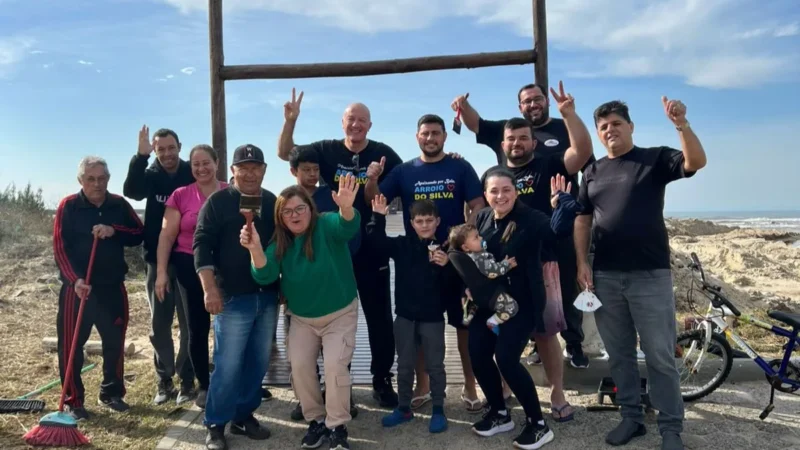 Vereadores promovem ação de revitalização em passarela de acessibilidade no bairro Meta