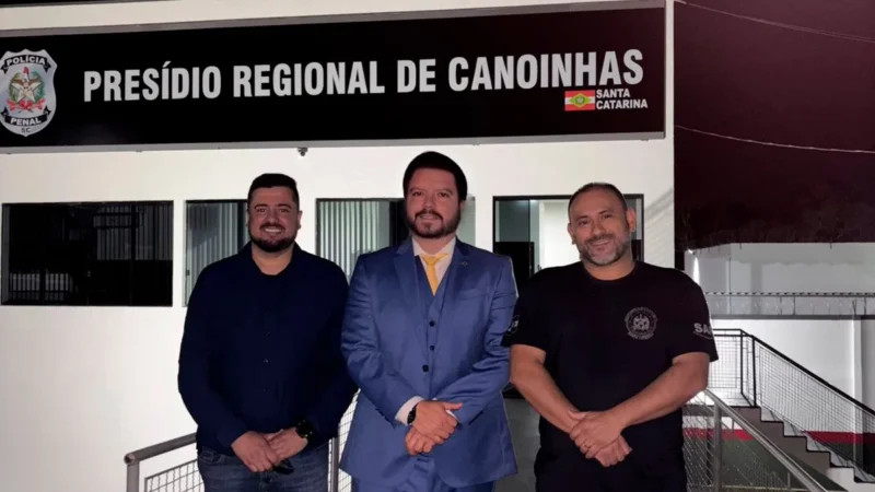 Alex Brasil visita unidades prisionais do Planalto Norte e reforça apoio aos policiais penais