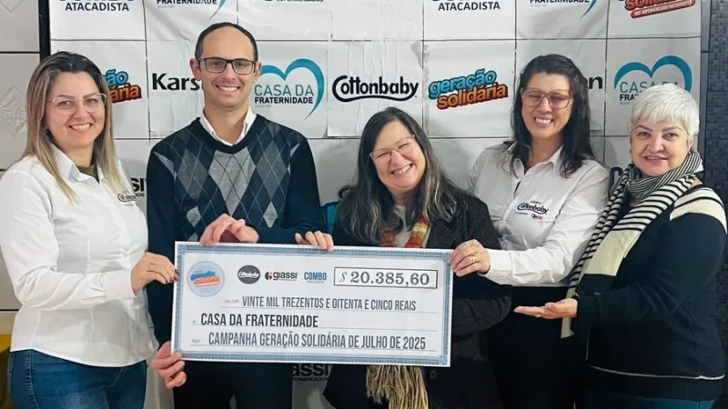 Geração Solidária bate recorde e arrecada mais de R$ 20 mil para a Casa da Fraternidade