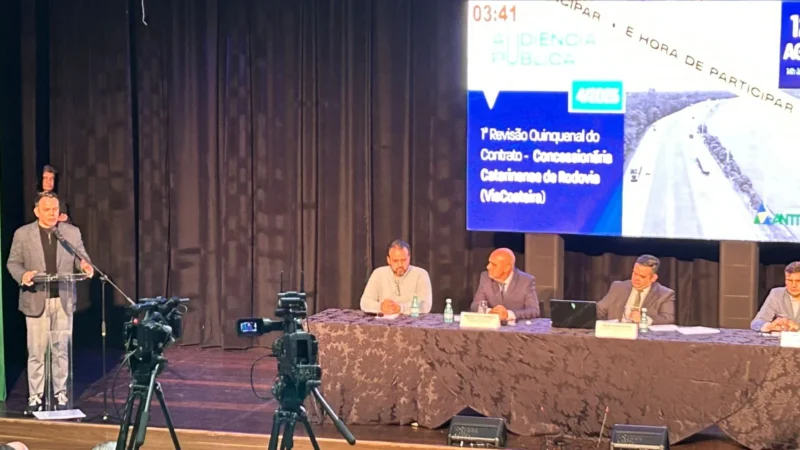 Araranguá participa de audiência da ANTT sobre revisão do contrato da BR-101 em Tubarão
