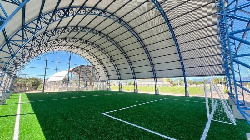 Quadras revitalizadas são reabertas e fortalecem o esporte em Jacinto Machado