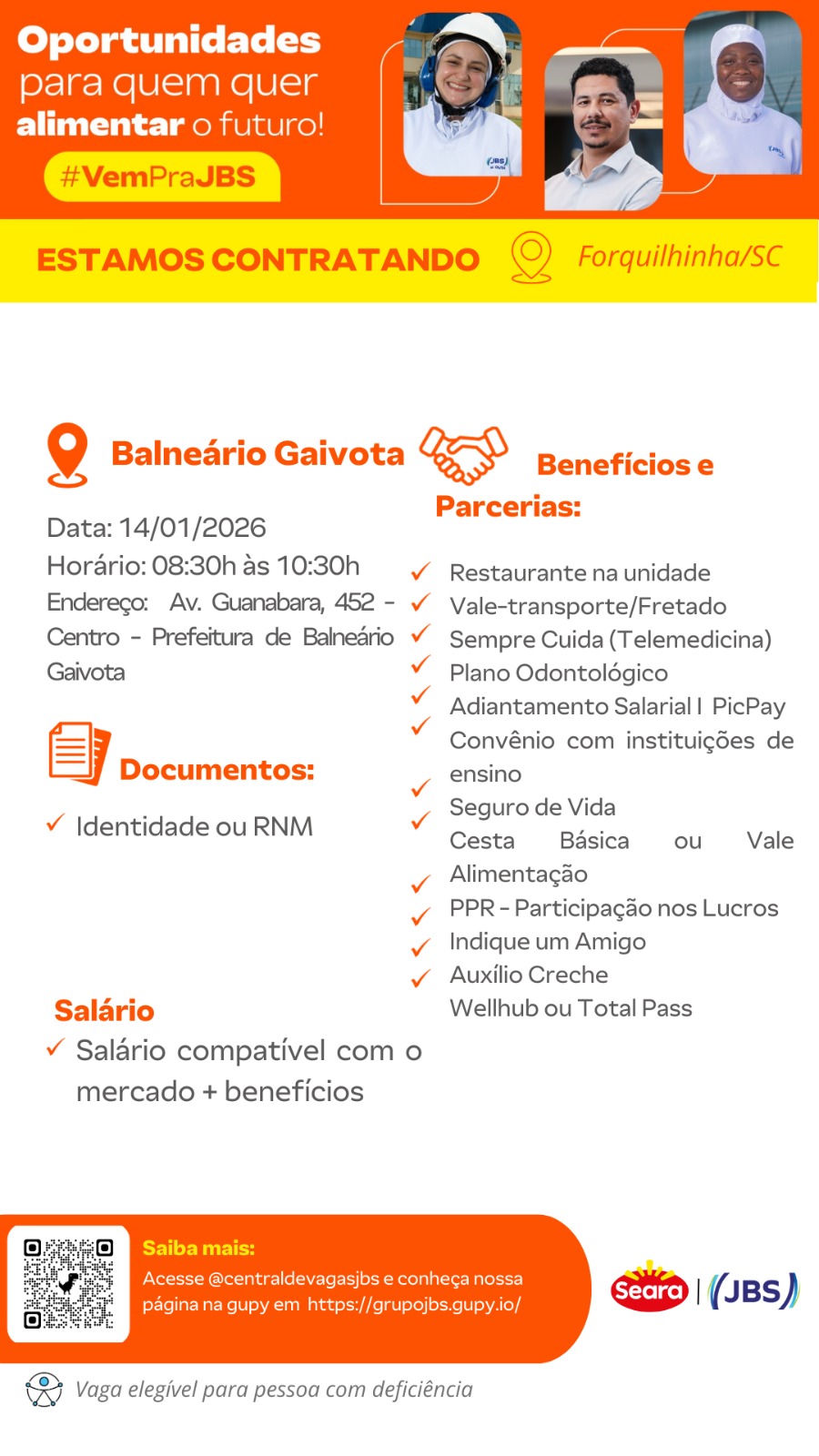 OPORTUNIDADE PARA INICIAR O ANO COM EMPREGO GARANTIDO