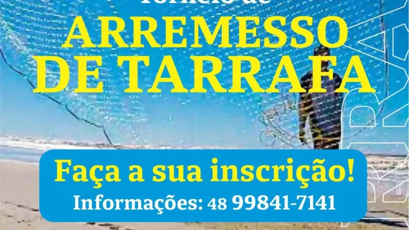 Inscrições abertas para o 1º Torneio de Arremesso de Tarrafa em Balneário Arroio do Silva
