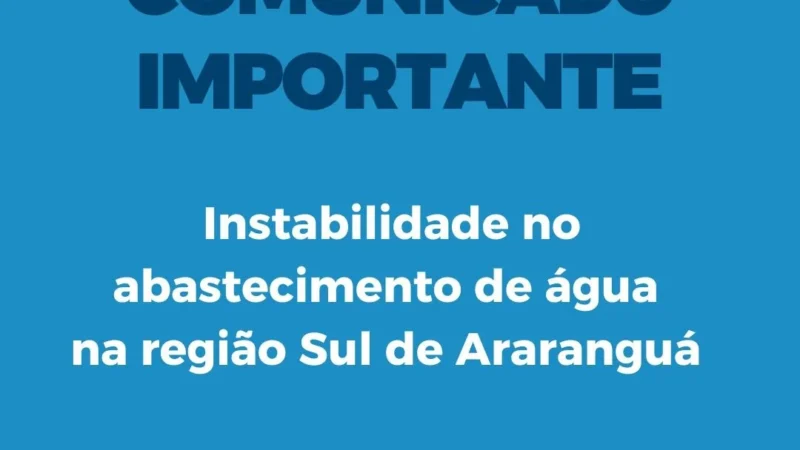 Manutenção na ETA do Caverá causa instabilidade no abastecimento de água no sul de Araranguá