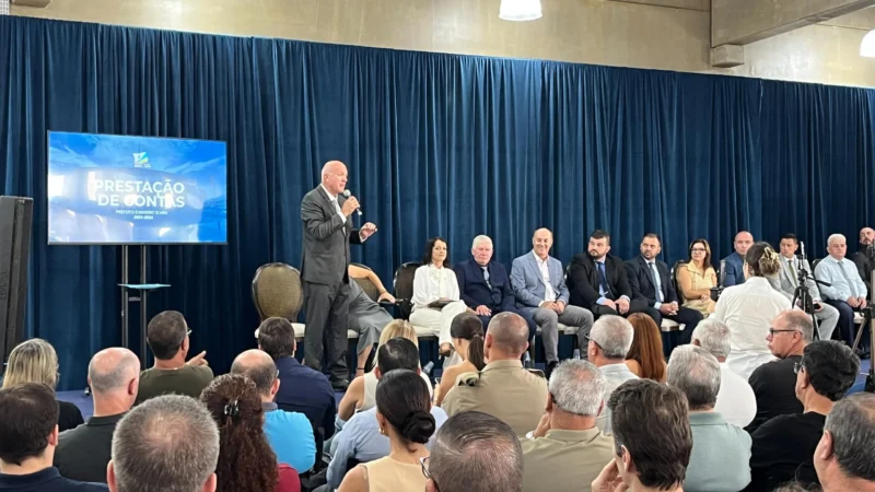 Evandro Scaini apresenta balanço da gestão e anuncia renúncia em Balneário Arroio do Silva