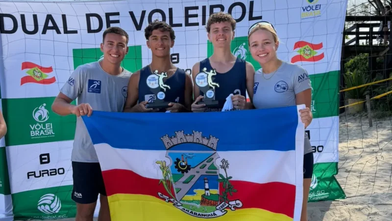 Talentos de Araranguá brilham e garantem pódio no Estadual Sub-17 de vôlei de praia