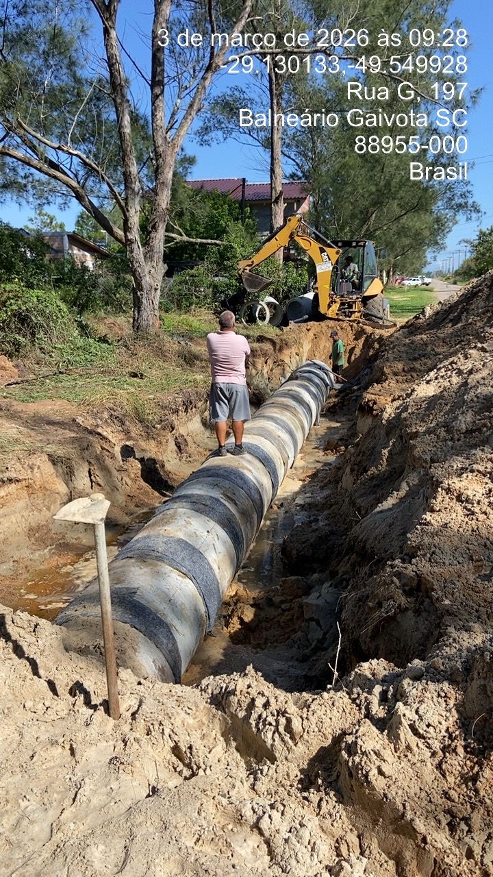 Drenagem avança e transforma realidade no bairro Janaína, em Balneário Gaivota