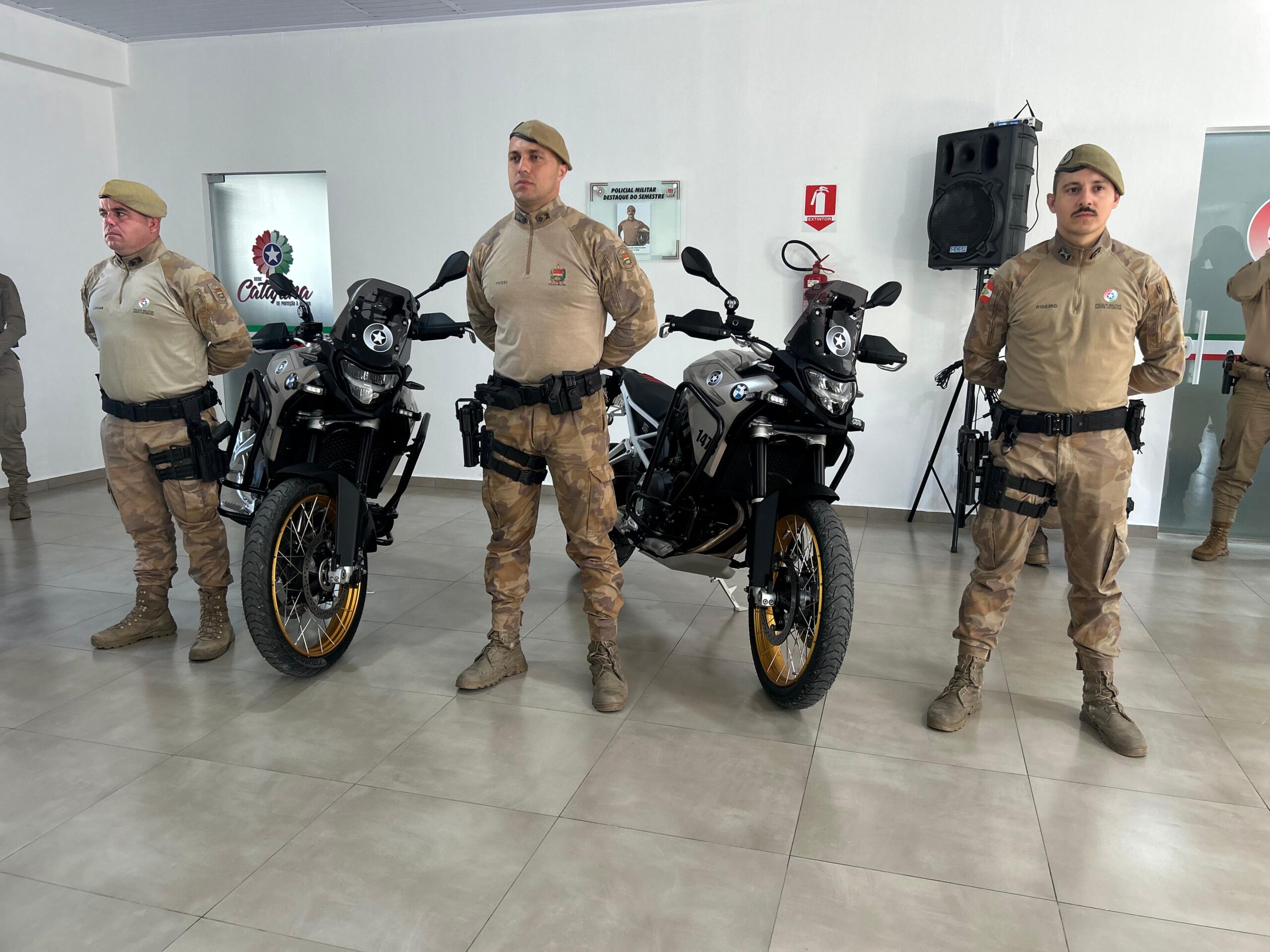 PM reforça segurança no Extremo Sul com novas motos de alta potência para a ROCAM