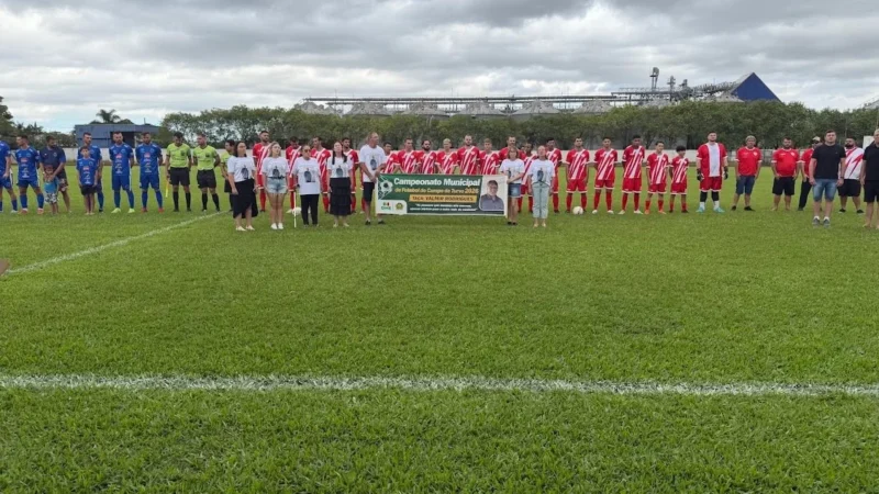 Campeonato Municipal de Turvo começa com homenagem e gol no último lance