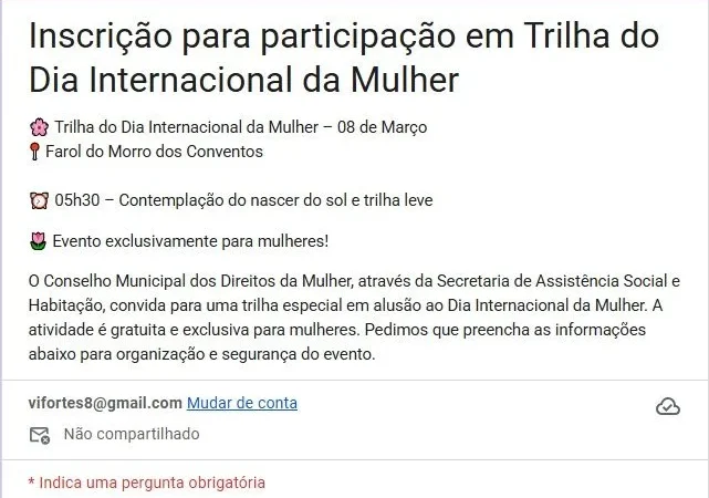 Trilha ao amanhecer celebra o Dia da Mulher no Morro dos Conventos
