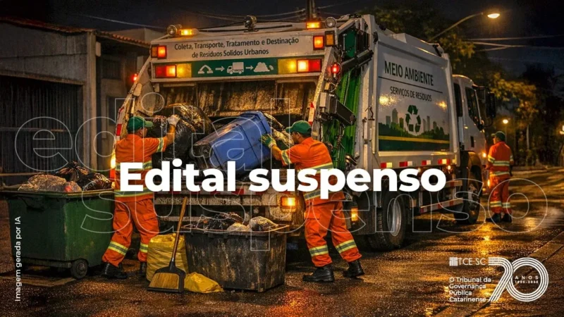 TCE suspende licitação de R$ 10,2 milhões por falhas em edital no Oeste de SC