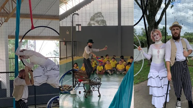 ESPETÁCULO “O PALHAÇO E A LUA” LEVA MAGIA DO CIRCO ÀS ESCOLAS DE SOMBRIO