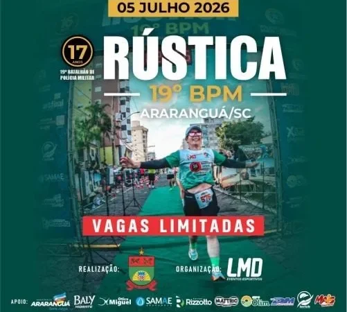 19º BPM de Araranguá abre inscrições para tradicional Corrida Rústica com vagas limitadas