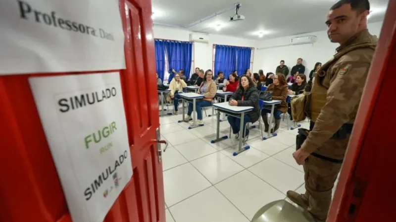 Araranguá recebe simulado do Integra com protocolo de ações em situação de ameaça no ambiente escolar